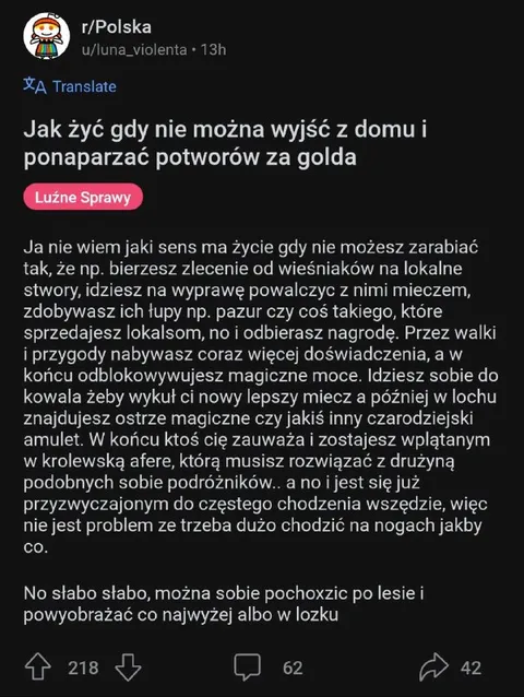 Życie bez grania w RPG