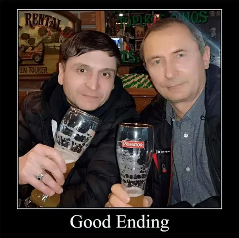 Good Ending beer celebration