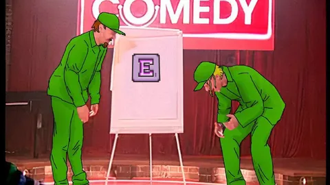 Two Men Laughing at E