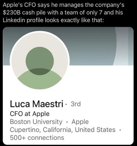 Apple CFO LinkedIn Profile