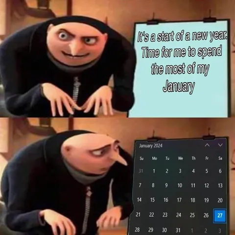 Gru Spends All of January