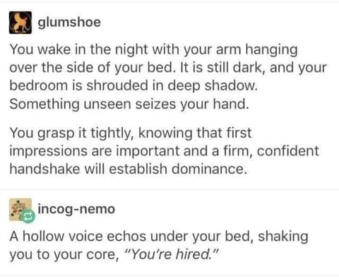 Handshake Under the Bed