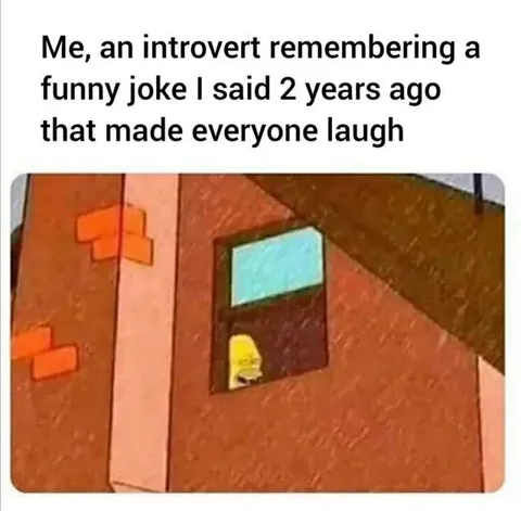 Introvert Remembering an Old Joke