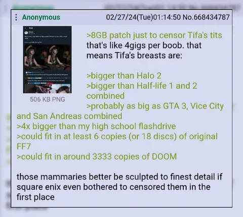 Tifa's Massive Censored Breasts