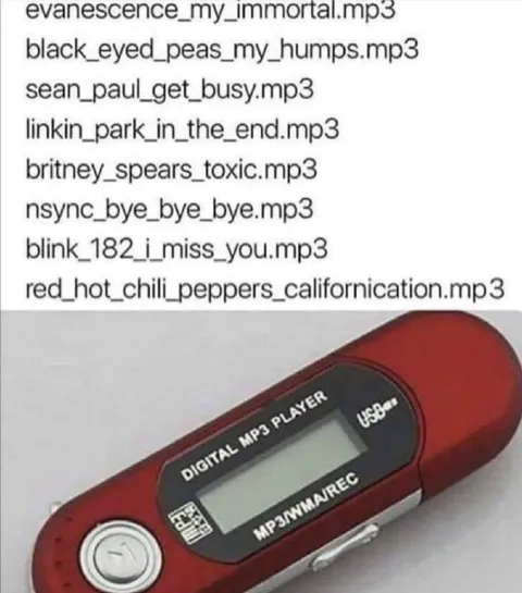 Old MP3 Player Playlist