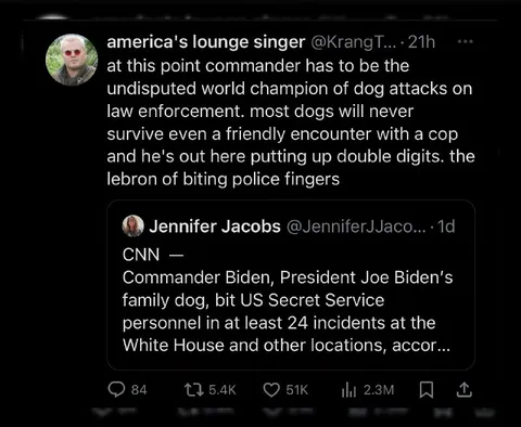 Commander Biden the Dog-Biting LeBron