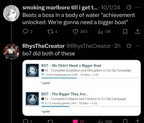 BO7 Bigger Boat Achievements