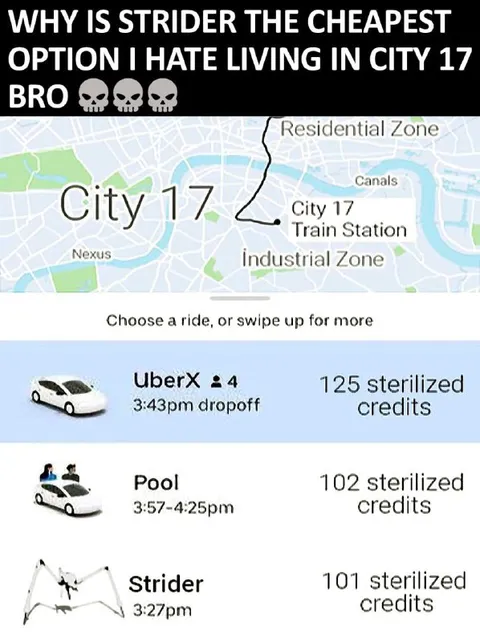 Strider Cheapest Ride in City 17