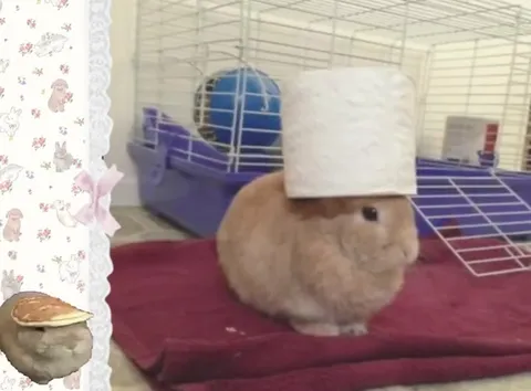 Rabbit Wearing Random Hats