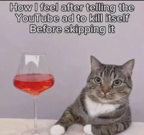 Cat After Killing a YouTube Ad