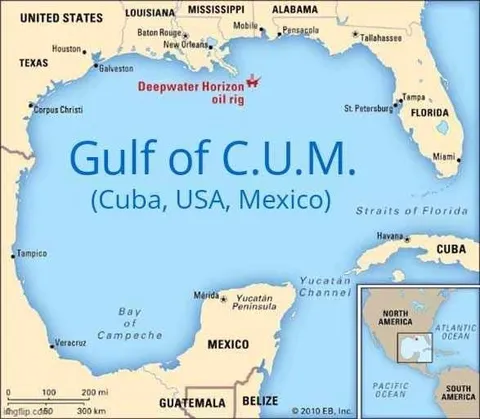 Gulf of C.U.M. Map Joke