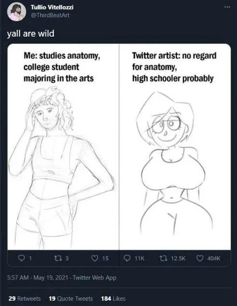 Anatomy Student vs Twitter Artist