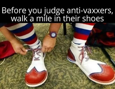 Anti-Vaxxer Shoes Joke