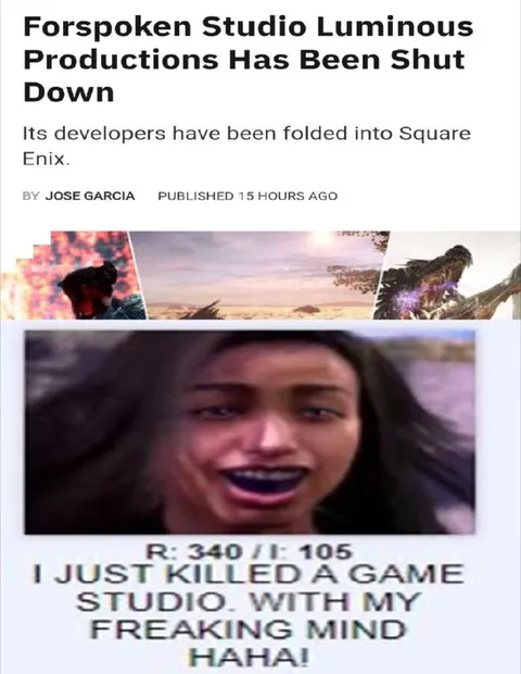 Game Studio Shut Down Reaction