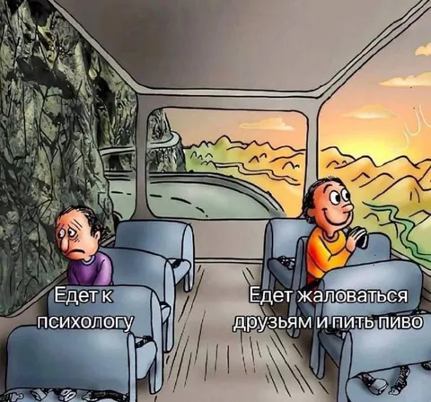 Едет к психологу или жаловаться друзьям