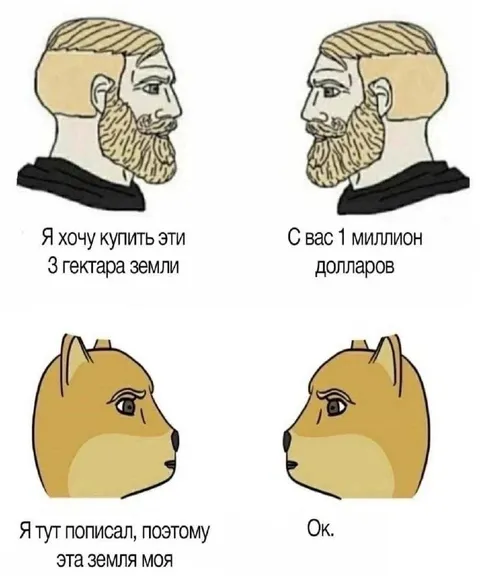 Я купил три гектара земли