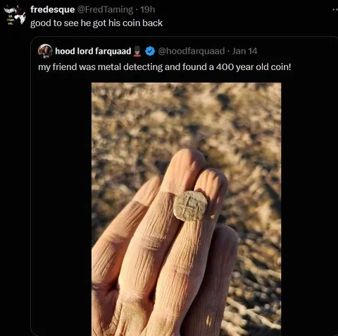 Good to See His Coin Back