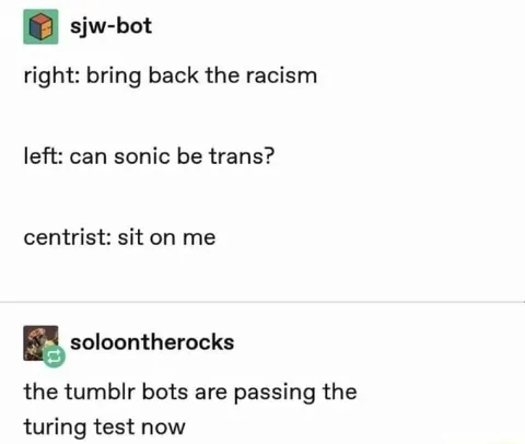 Tumblr Bots Passing the Turing Test