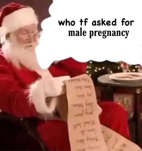 Santa Reads Male Pregnancy Request