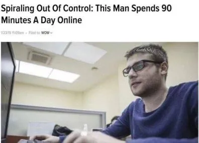Man Spends 90 Minutes Online