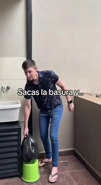 Sacas la basura y pasa esto