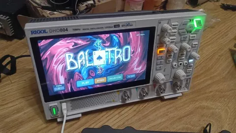 Balatro on an Oscilloscope
