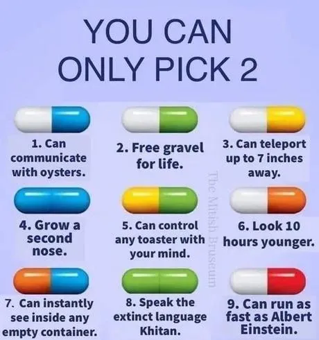 Pick Two Superpower Pills
