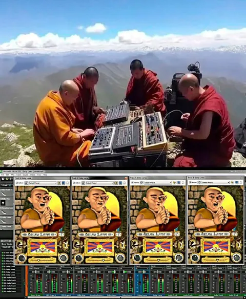 Monks Produce the Dalai Lama