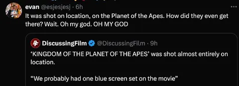 Planet of the Apes Location Shoot