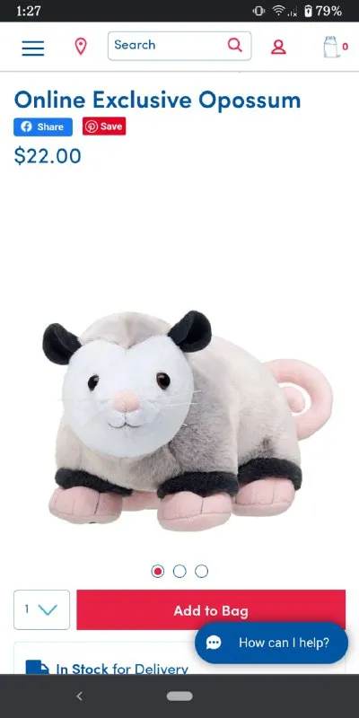Online Exclusive Opossum Plush