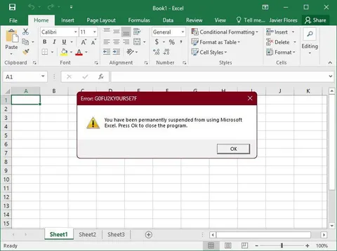 Permanently Suspended from Excel