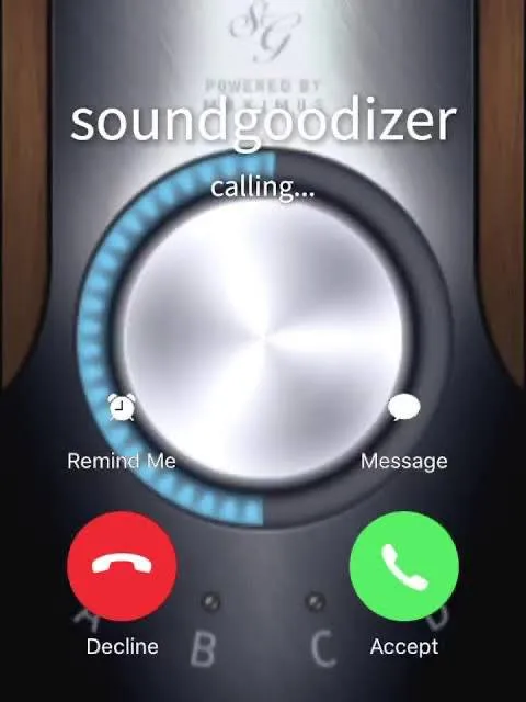 Soundgoodizer Calling Screen