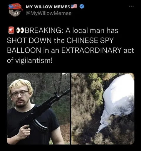 Local Man Shoots Down Spy Balloon