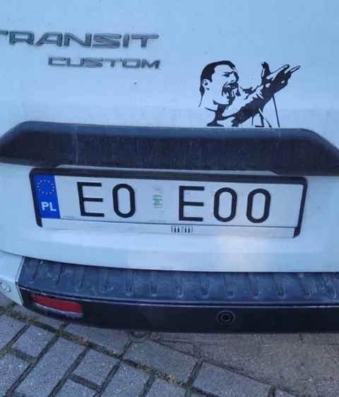 Transit Custom License Plate Joke