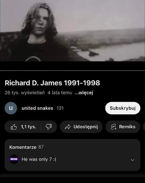 Richard D. James Was Only Seven