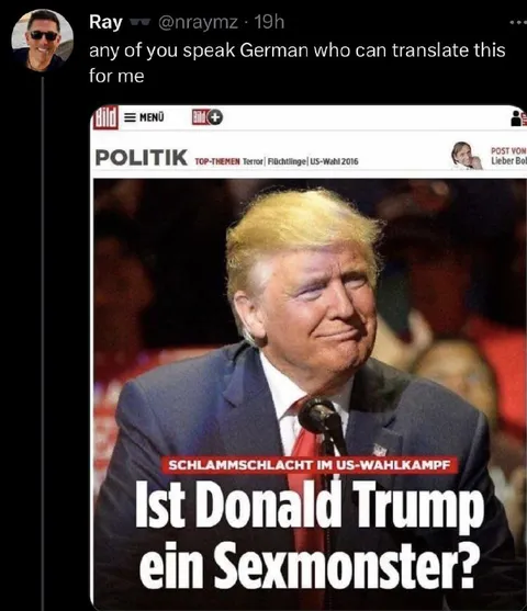 Trump German Newspaper Translation