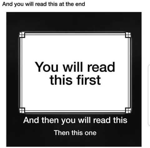 You Will Read This First