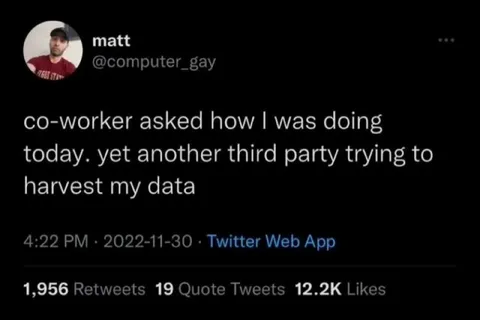 Coworker Harvesting My Data