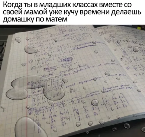 Домашка по математике с мамой