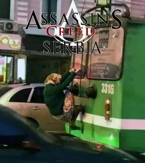 Assassin's Creed Serbia Bus Climber