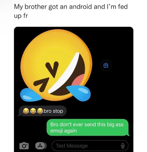 Brother Sends Huge Emoji