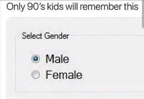90s Kids Gender Selection