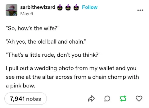 Chain Chomp Wedding Photo