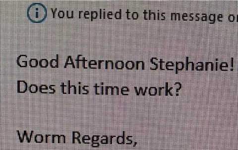 Worm Regards Email Reply