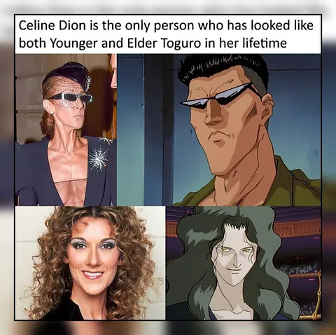 Celine Dion as Both Toguro Brothers