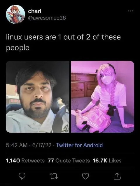 Linux Users Are One of Two People