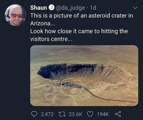 Asteroid Nearly Hits Visitor Centre