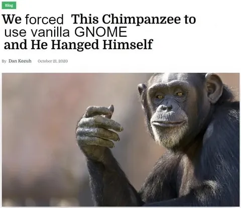 Forced Vanilla GNOME Chimpanzee