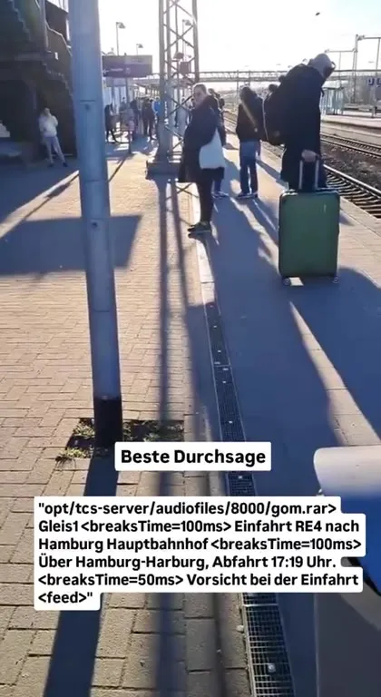 Beste Durchsage am Bahnsteig
