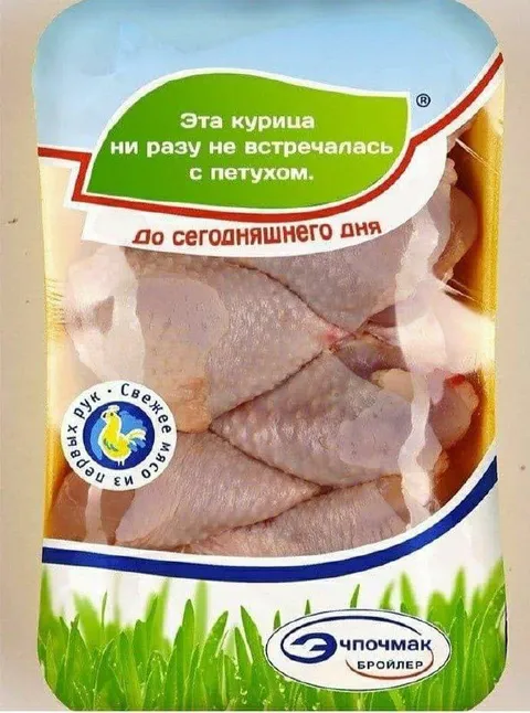 Курица встретилась с петухом